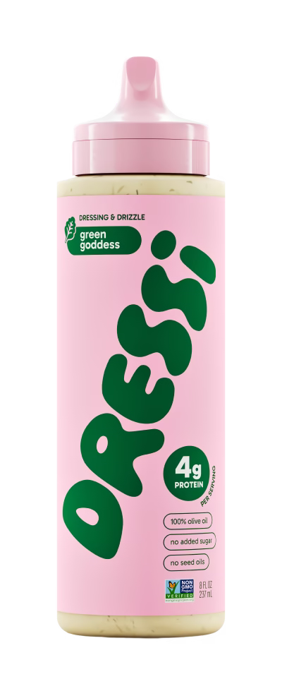 green goddess bottle, front